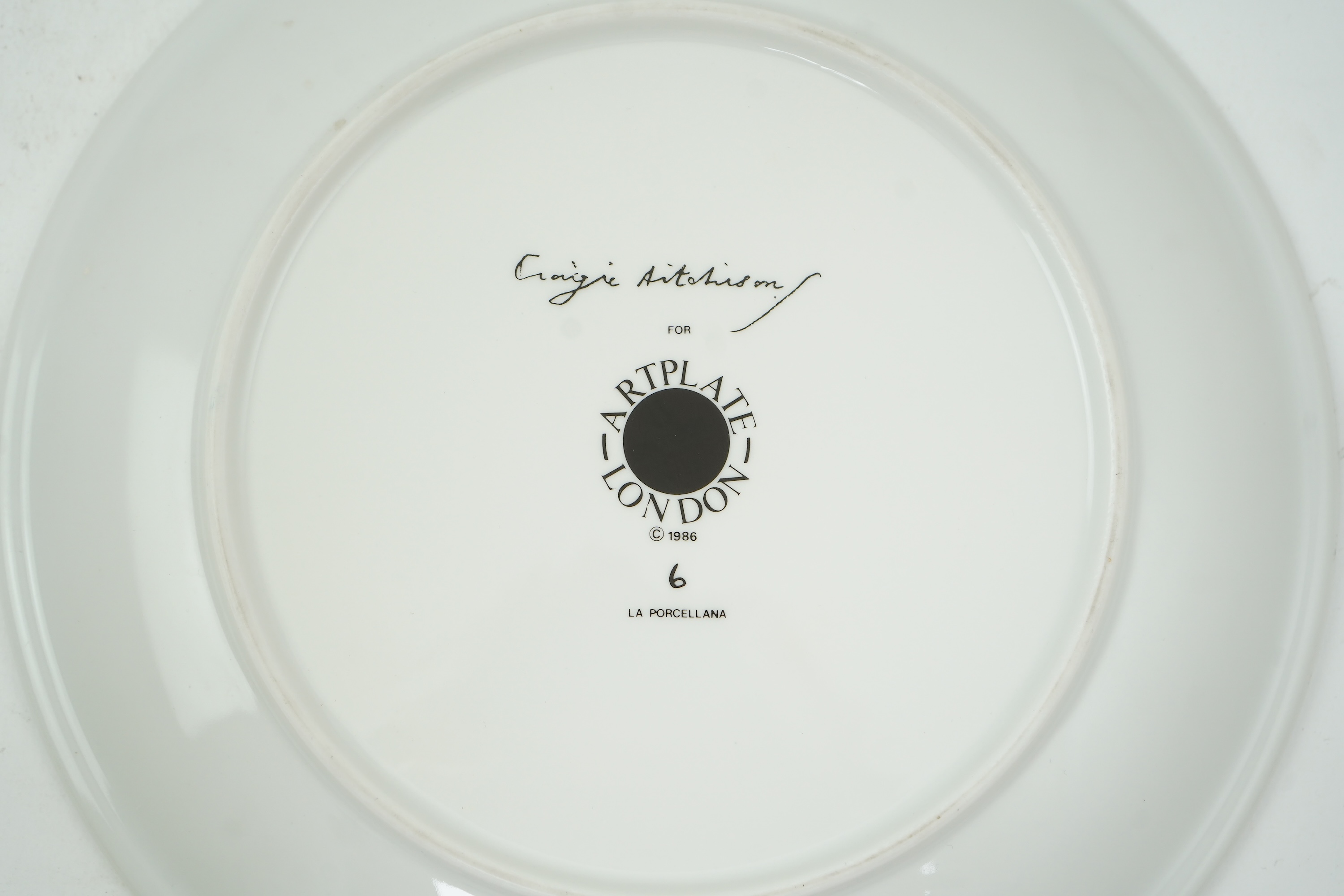 Craigie Aitchison CBE, RSA, RA (1926-2009): For Artplate London, La Porcellana: A collector's plate